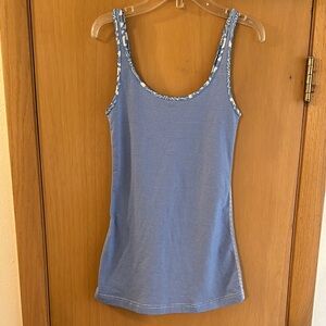 Lululemon Women's Striped Tank Top Blue White Size 4